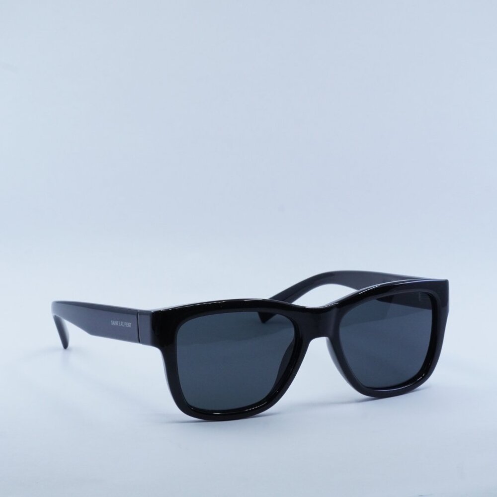 Saint Laurent SL674 001 Sunglasses Black Square Frame, Black Lenses - Picture 8 of 12